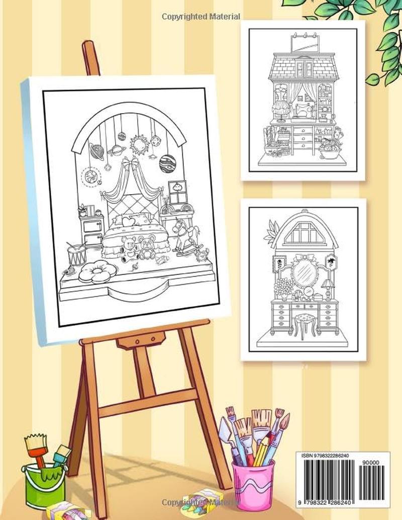 Relaxing Corners: Home Interior Coloring Book with Serene Designs about Cozy Corners, Decor, and Comfort for Adults to Color Your Dream House | ... (Artist Wisdom Stress Relaxation Series)